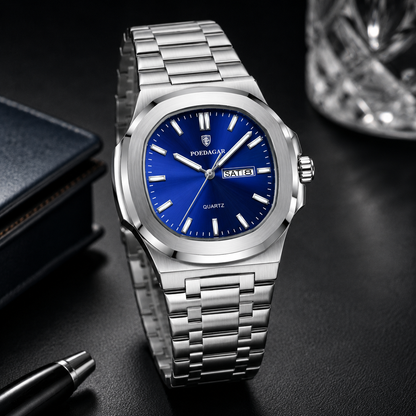 Montre Homme Carrée Militaire – Acier Inoxydable