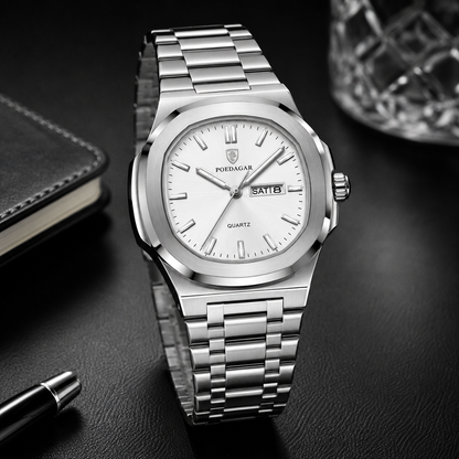 Montre Homme Carrée Militaire – Acier Inoxydable