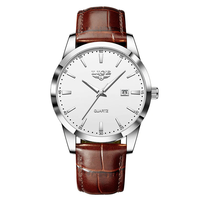 Montre Homme Chronographe avec Bracelet en Cuir
