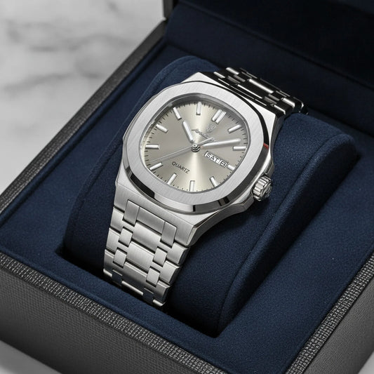 Montre Militaire Carrée Homme Acier Inoxydable