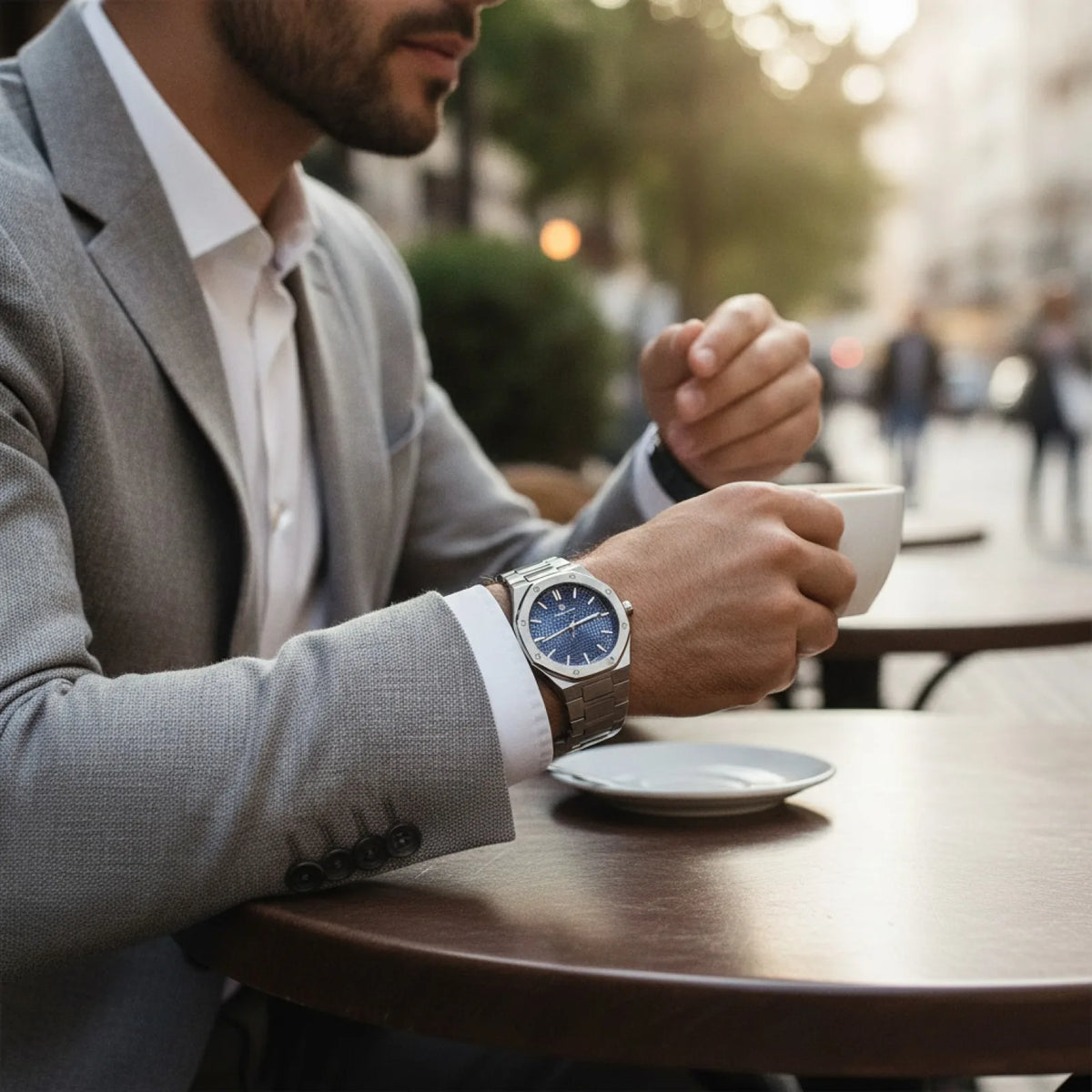 Montre  Carrée Luxe Acier Homme