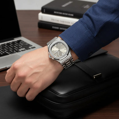Montre Militaire Carrée Homme Acier Inoxydable